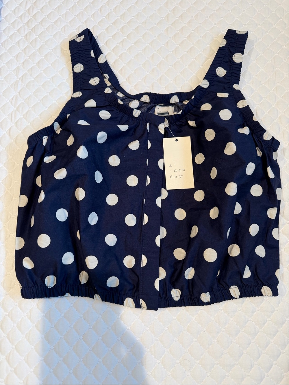 Target Navy Polka Dot Top with White Dots